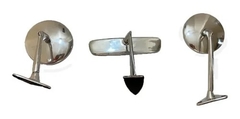 Kit Retrovisor C14 C15 C10 D10 P/ Paralama + Interno Cromado