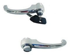 Par Maçaneta Externa D10 C10 C14 Metal Cromada