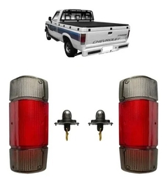 Par Lente Lanterna Traseira D20 Fumê + Par Lanterna Placa D20