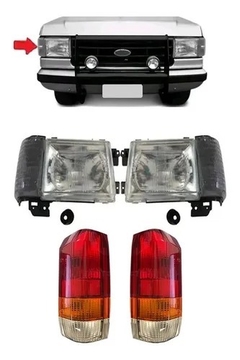 Kit Farol F1000 F4000 93/96 Lente Vidro + Lanterna fumê + Sup