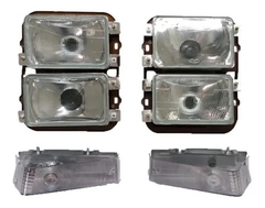 Kit Par Farol + Par Lanterna Dianteira Cristal F1000 Até 92