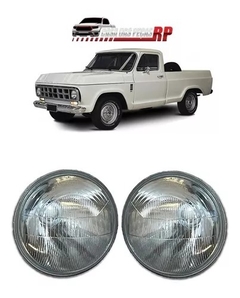 Par Farol D10 C10 C14 C15 Lente De Vidro Com Aros Ld E Le