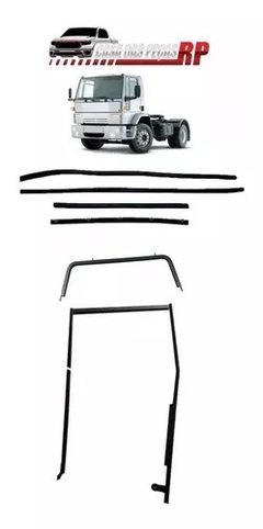 Kit Guia Vidro Ford Cargo + Jogo De Canaleta Completo Ld