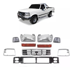 Grade Cromada F1000 F4000 1997 1998 Completa Frente Toda