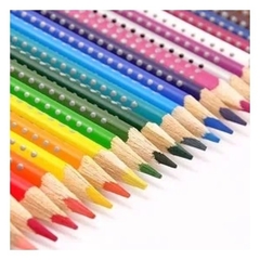 LAPICES COLORES FABER-CASTELL GRIP x12 + SACAPUNTAS - comprar online