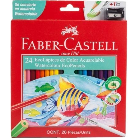 LAPICES DE COLOR FABER-CASTELL ACUARELABLES x24