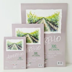 BLOCK ACQUERELLO 35% ALGODÓN, 300gr.