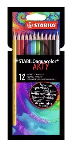 LAPICES STABILO AQUACOLOR ARTY X 12