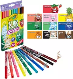MARCADORES LAVABLES SILLY SCENTS CRAYOLA X 10