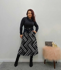Imagem do Saia Midi Feminina Malha Sensualita Com Cinta - 0961
