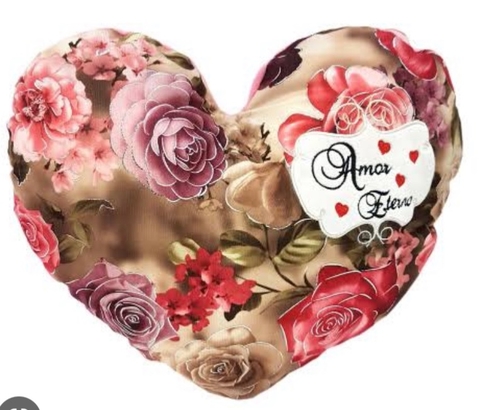 Pelúcia Coração Florido Amor Eterno Fizzy