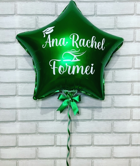 BALÃO PARA FORMATURA PERSONALIZADO NA VARETA UND
