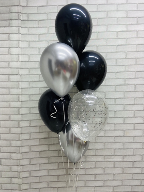 BUQUÊ COM 6 BALÕES GÁS HÉLIO