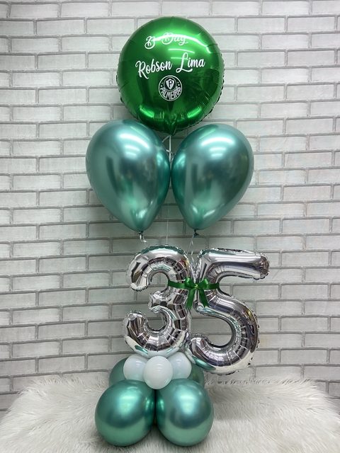 Arranjo de Balões Gás Hélio com base numeral