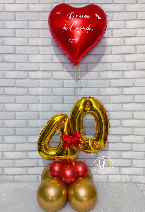 ARRANJO DE BALÕES NUMERAL + 1 PERSONALIZADO NO GÁS