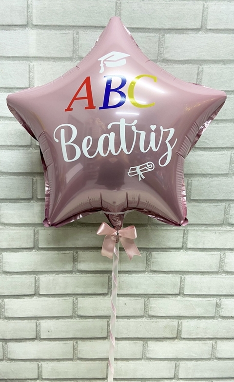 Balão formatura personalizado ABC colorido Unidade