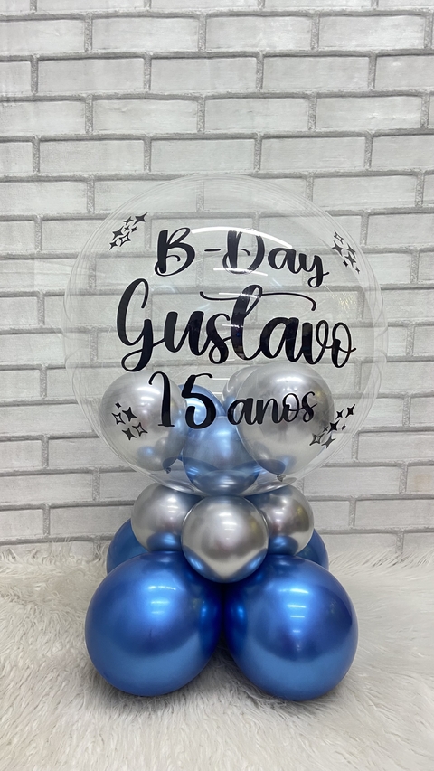 ARRANJO DE BALÕES BUBBLE PERSONALIZADO