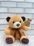 Urso de Pelúcia 20 cm Sentado - Caramelo com Laço na internet