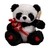 PELÚCIA URSO PANDA SENTADO COM 3 CORAÇÕES FE6866 - comprar online