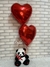 Urso Panda I Love You com 2 Balões em Gás Hélio