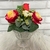 VASO VIDRO COM 3 ROSAS PERMANENTES VERMELHAS - comprar online