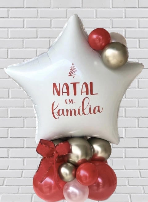 Arranjo de mesa Natal estrelado