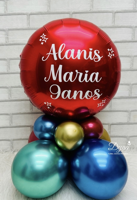 ARRANJO DE BALÕES DE MESA PERSONALIZADOS