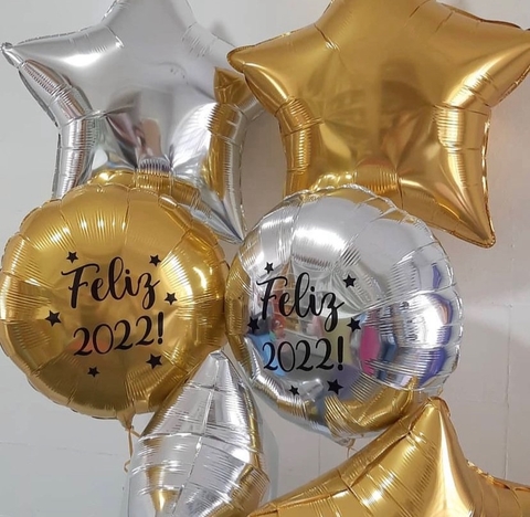 ARRANJO DE BALÕES METALIZADOS COM 6 UND