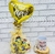COMBO CANECA PERSONALIZADA COM CORAÇÃO COM CHOCOLATES E BALÃO PERSONALIZADO