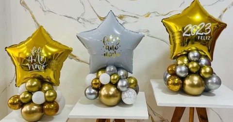 ARRANJO DE BALÕES DE MESA BASE ORGÂNICA UNIDADE