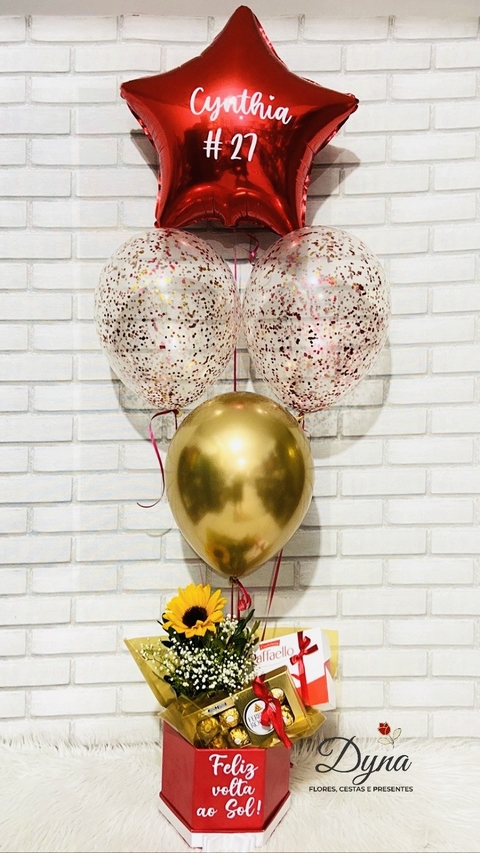 BOX VOLTA AO SOL COM BALÕES GÁS HÉLIO