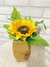 Vaso Fibra decorado com Girassol Permanente - comprar online