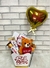 Box personalizada Te amo com urso e chocolates com Balão personalizado