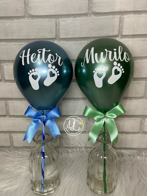 2 BALOON CAKE CHÁ REVELAÇÃO PERSONALIZADO