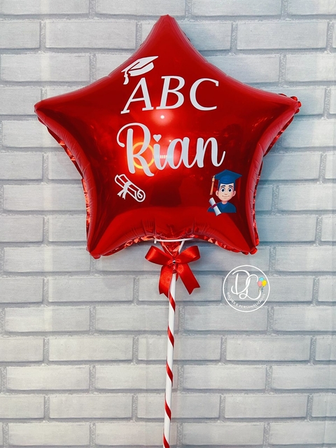 BALÃO FORMATURA ABC PERSONALIZADO COM PERSONAGEM UND