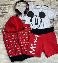 Conjunto trio em Moletom Mickey rostinhos - comprar online