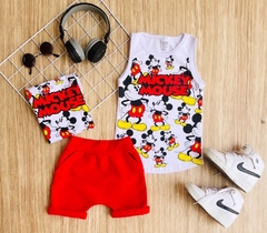 Conjunto Regata Longline com bermuda Saruel Mickey