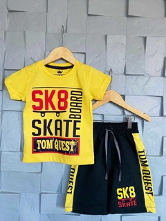 Conjunto Bermuda Moletom Skate