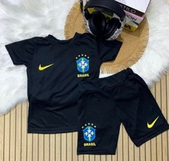 Conjunto Jogador Brasil Preto