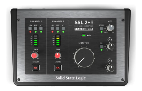 SSL 2 USBオーディオインターフェース Interface de Áudio SSL 2+ MKII 2x4 USB para Profissionais