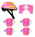 Kit Proteção Infantil Completo Com Capacete Zippy Toys Rosa