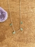 CHOKER C/ PEDRA ZIRCÔNIA VERDE ÁGUA