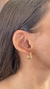 BRINCO ARGOLA QUADR. MICROZIRCÔNIA DOURADO