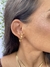 Brinco EARHOOK de Flor C/Zircônia Colorida
