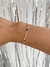 PULSEIRA 5 ZIRCONIAS QUADRADA COLOR NO MEIO PRATA 925