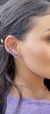 Brinco Ear Cuff C/pedra de Zircônia Cor Ametista