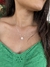 COLAR ESTILO FLOR PEROLA BORDA ZIRCS 45CM + EXTENSOR