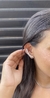 Brinco Ear Cuff C / pedra de zircônia no cristal
