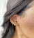 Brinco Ear Cuff Fileiras C/Zircônia Colorida