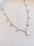 COLAR C/ ZIRCÔNIAS DETALHES DE GOTA E QUADRADO
